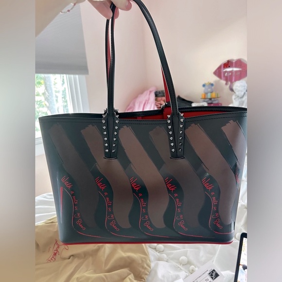 Rare Christian Louboutin walk a mile in my shoes Cabata small genuine - Picture 3 of 8
